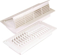 Hartford Ventilation Pop Up Floor Vent Register - 4” x 10”(Duct Opening) White - Air Vent Deflector for Home Heat / AC - Extender for Under Furniture, Couch, Cabinetry - Floor or Ceiling Use